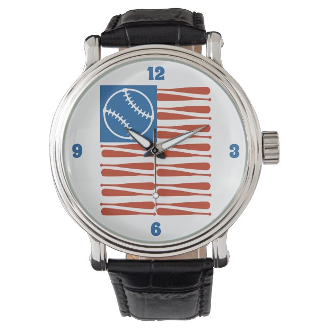 Montre Veille du drapeau du baseball (devant)