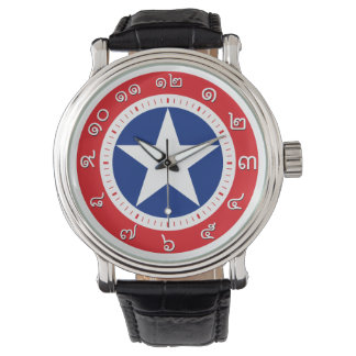 Montre Veille du drapeau thaïlandais ( nombre en chiffres