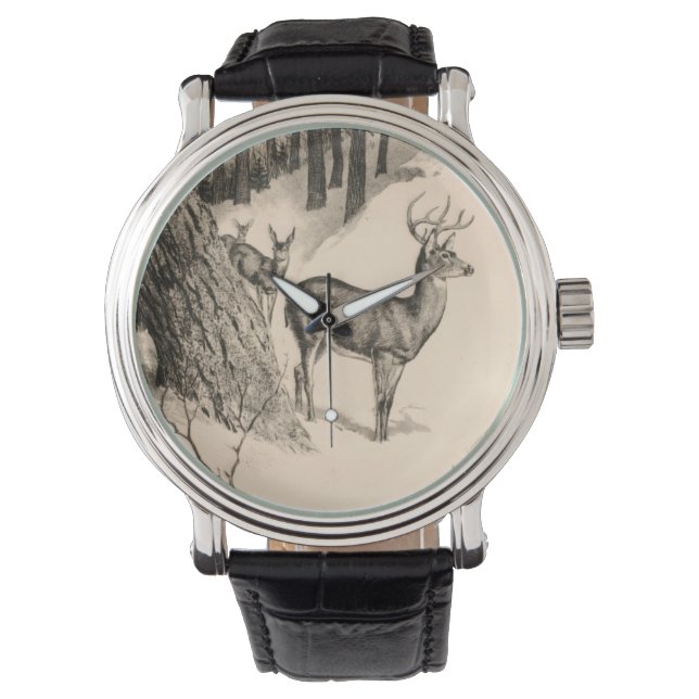 Montre Veille électronique des cerfs d'hiver (devant)