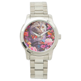 Montre Veille élégante pour amoureux de les chats