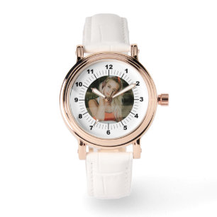 Montre Veille féminine - Personnalisée - Or Rose Blanc