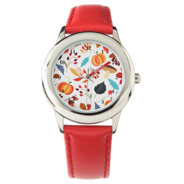 Montre Veille Motif d'automne (devant)