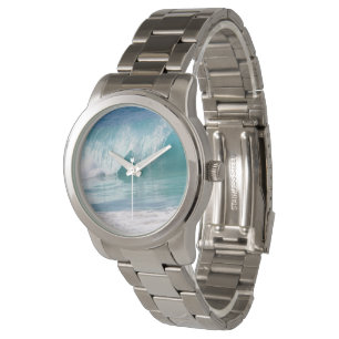 Montre Veille Unisex des vagues turquoise de l'océan
