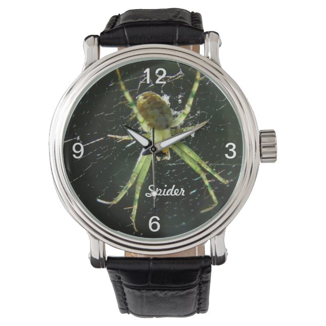 Montre Veille verte à araignée (devant)