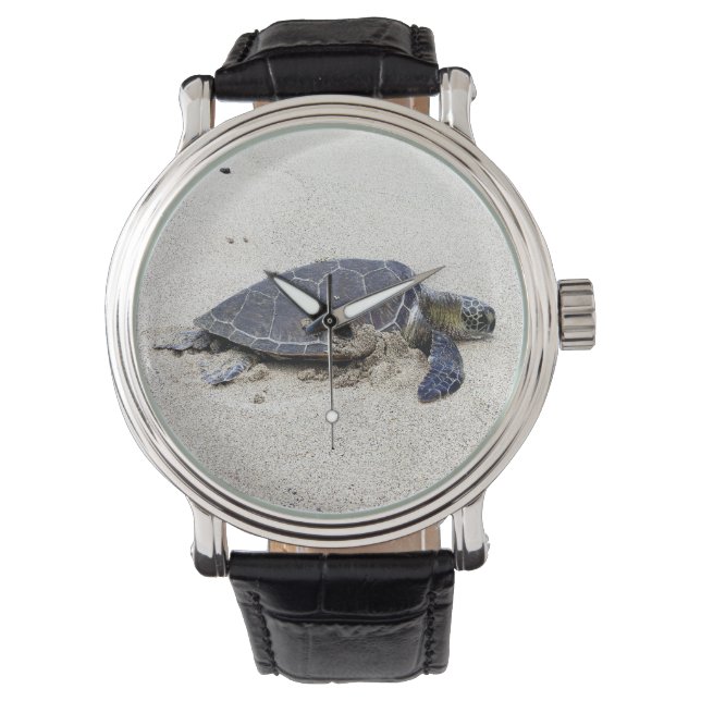 Montre Veille Vintage de la tortue marine (devant)