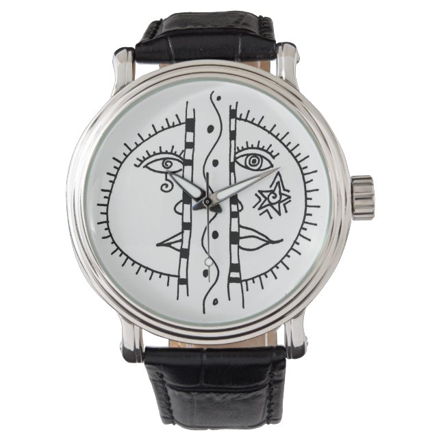 Montre Veille Vintage de nuit et de jour (devant)