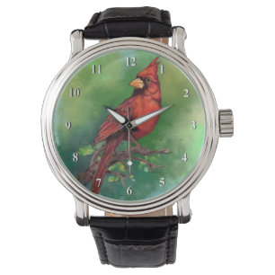 Montre Veilleur d'oiseaux Cardinal Rouge du Nord