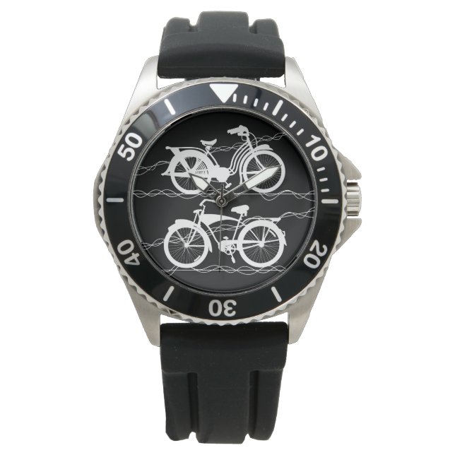 Montre Vélo Bicyclette Veille blanche (devant)