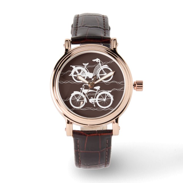 Montre Vélo Bicyclette Veille blanche (Recto)