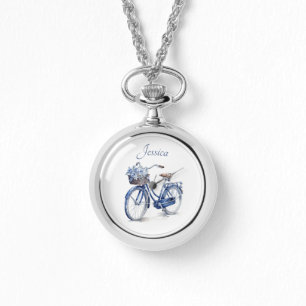 Montre Vélo en Delft Blue personnalisable