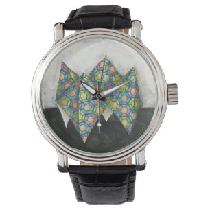Montre Vendeur Origami Fortune sur papier géométrique