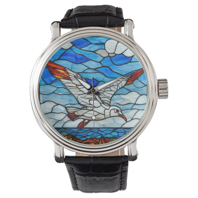 Montre Verre de couleur mouette (devant)