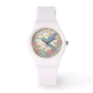 Montre Verre de tunique de colibri filé de rubis (pas de