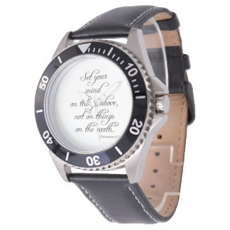 Montre Verset Bible Col 3 2 Fixez votre esprit Wrist Watc