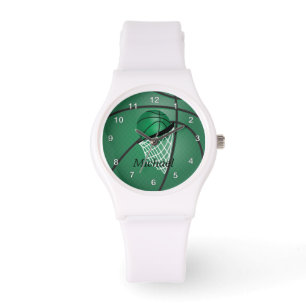 Montre Vert du nom   du basket-ball   do-it-yourself de