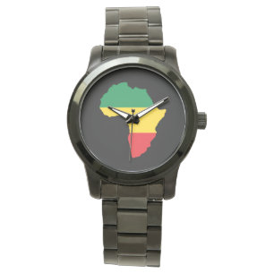 Montre Vert, or et drapeau rouge de l'Afrique