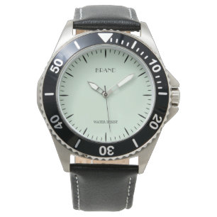 Montre vert sauge en acier inoxydable pour homme d