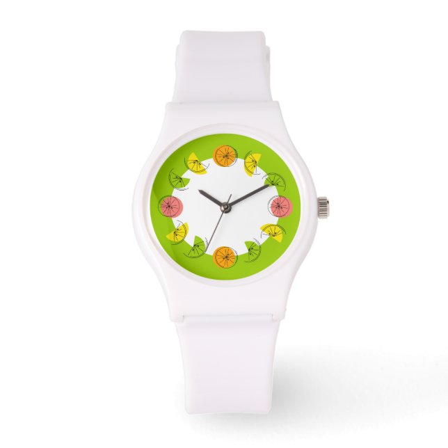 Montre verte Citrus Circle (Recto)