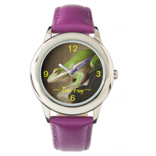 Montre verte de grenouille d'arbre