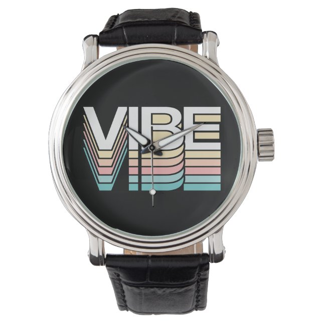 Montre Vibe Shift Retro Mood Typographie (devant)