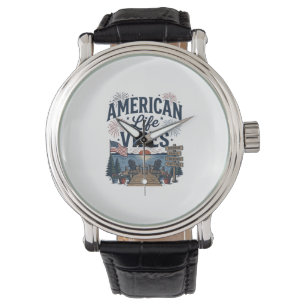 Montre Vibes de la vie américaine T-shirt vectoriel du la