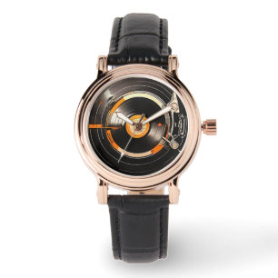 Montre Vibes vintages : enregistrement de vinyle rétro