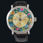 Montre Vibrant Ditsy Flowers Floral Pattern Design-43785<br><div class="desc">Bright and colorful ditsy floral pattern featuring vibrant flowers,  perfect for stylish apparel,  accessories,  and gifts with a fresh botanical look. (Design code-43785).</div>