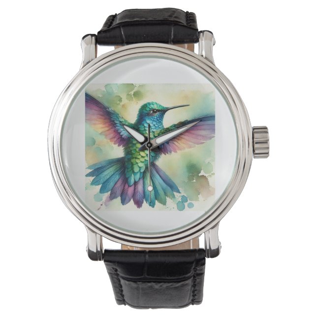 Montre Vibrant Hummingbird 240824AREF124 - Watercolor (devant)