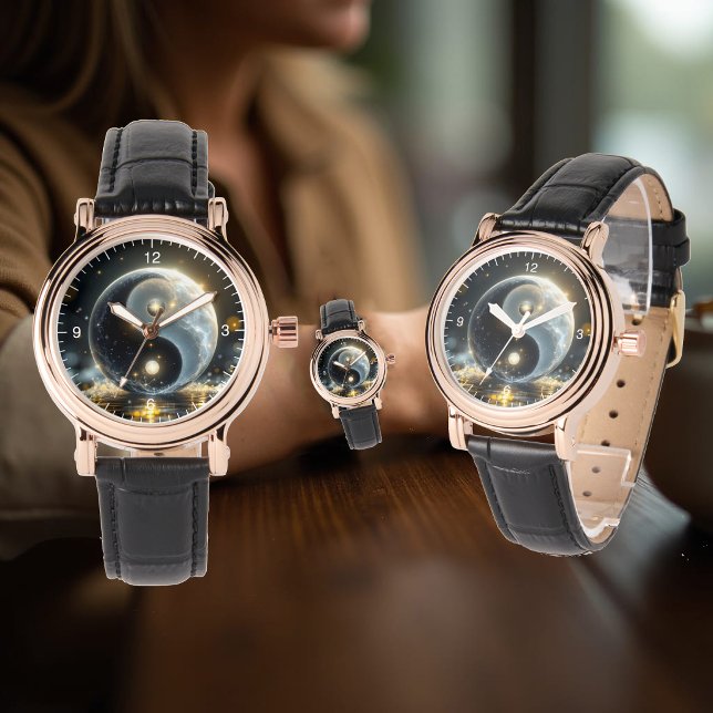 Montre Vibrations modernes de Zen Yin et Yang  (Créateur téléchargé)