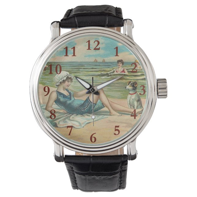 Montre Victorian Beach Swim Girl Ocean Summer Vacances (devant)