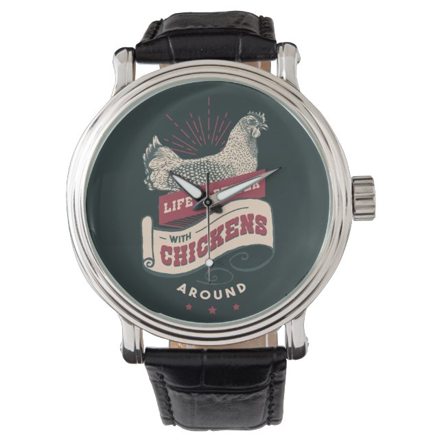 Montre Vie agricole de poulet Vintage (devant)