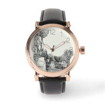 Vieille fontaine dans le parc avec garçon sculpté