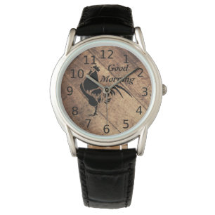 Montre Vieux Timer Noir Rooster Silhouette