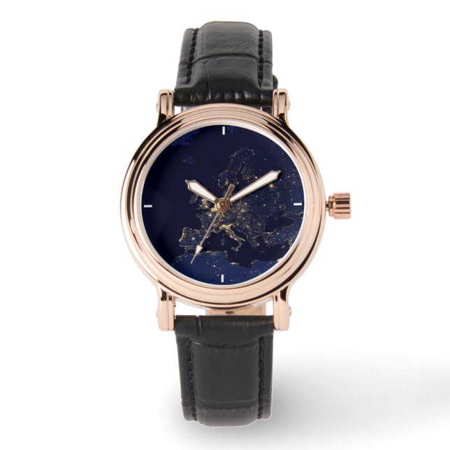 Montre Ville Éclairante Dans Plusieurs Villes Européennes (Recto)