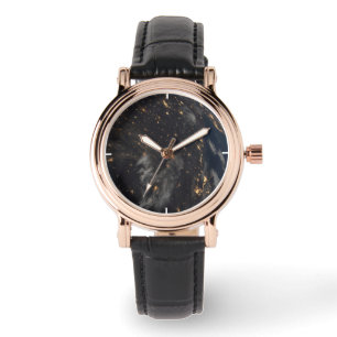 Montre Ville Lumière La Nuit Sur La Planète Terre