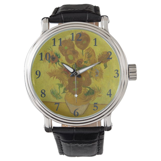 Montre Vincent Van Gogh 15 Peinture de tournesols (devant)