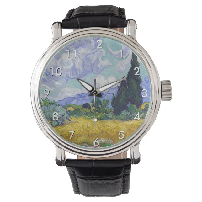 Montre Vincent Van Gogh - Champ de blé avec cyprès (devant)