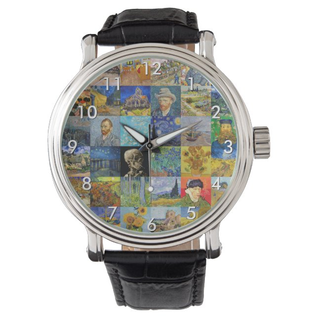 Montre Vincent van Gogh - chefs-d'oeuvre Mosaic Patchwork (devant)