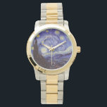 Montre Vincent Van Gogh Starry Nuit Vintage Art<br><div class="desc">Vincent van Gogh Starry Night Art Peinture Starry Night est un tableau de l'artiste post-impressionniste néerlandais Vincent van Gogh. Le ciel bleu de la nuit est rempli de nuages tourbillonnants, d'étoiles et d'une lune brillante croissant. Il est dans la collection permanente du Musée d'Art Moderne de New York depuis 1941....</div>