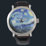 Montre Vincent Van Gogh, The Starry Night painting<br><div class="desc">The Starry Night (Dutch: De sterrennacht) is an oil-on-canvas painting by the Dutch Post-Impressionist painter Vincent van Gogh. Painted in June 1889.</div>