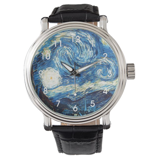 Montre Vincent van Gogh's painting, Starry Night, (devant)
