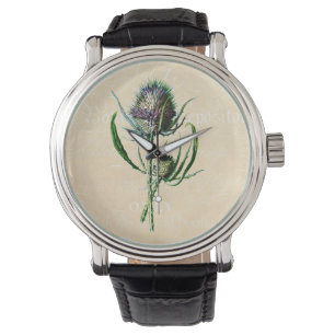 Montre Vintage 1902 Scottish Thistle Antique Fleur sauvag