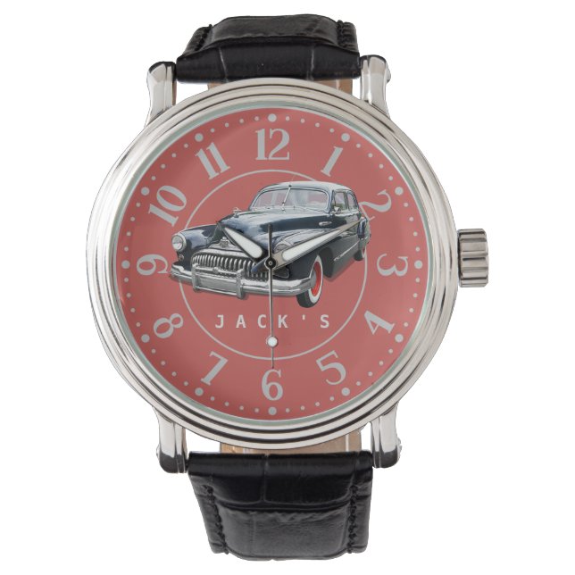 Montre Vintage 1940s Black Buick Custom (devant)
