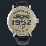 Montre Vintage 1952 Classic 70 Years Old 70th Fathers day<br><div class="desc">Idée cadeau idéale pour les femmes et les hommes - tenue classique Vintage 1952. Meilleur cadeau Holliday présent pour les parents à 70 ans Mère, Maman, Oncle, Grand-mère, Meilleur Ami, Père, Grand-Père, Tante, Mari, Papa À 70 ans Anniversaire Fêtez votre Mari, Femme, Maman, Papa 70e Anniversaire avec Ce Drôle cadeau...</div>