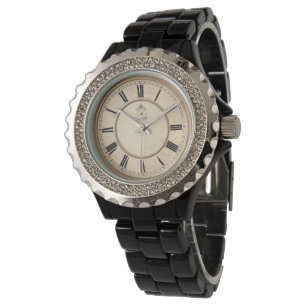 Montre Vintage à Paillettes de Strass Brillante -