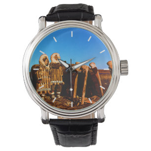 Montre Vintage Alaska Fur vêtu eskimo arctique sod igloo