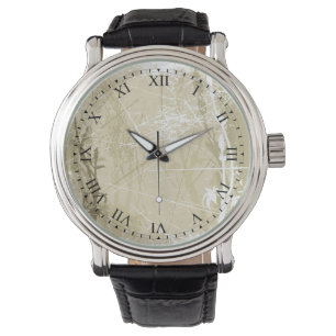 Montre Vintage Antique Visage romain en relief