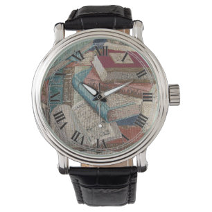 Montre Vintage Books Arrière - plan Wrist Watch