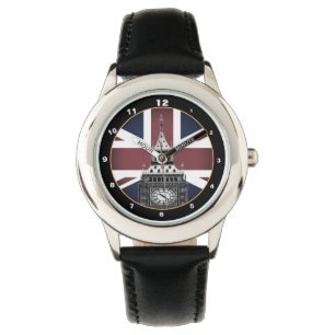 Montre Vintage British Flag & Big Ben, Londres, mode brit