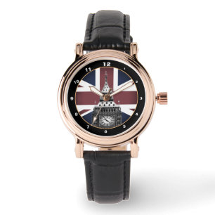 Montre Vintage British Flag & Big Ben, Londres, mode brit